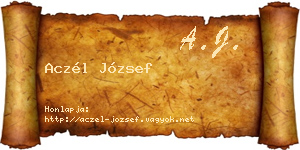 Aczél József névjegykártya