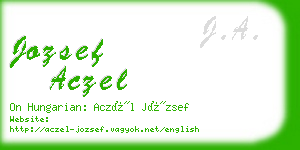 jozsef aczel business card